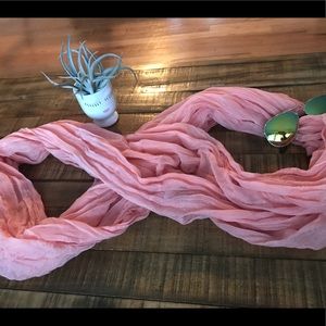 Peachy Pink Infinity Scarf